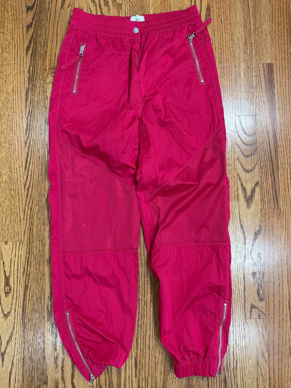Urban Outfitters Hot Pink Zip-Detail Nylon Pants (Small)